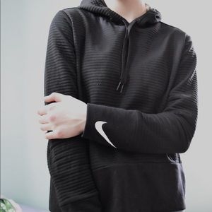Dri-fit Nike Black Ribbed Hoodie